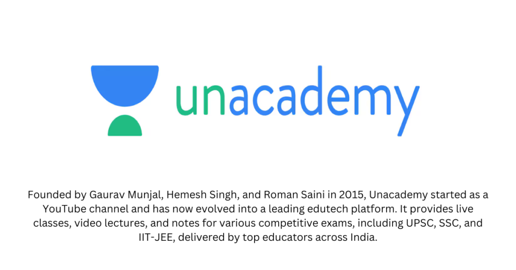 Unacademy - Top 10 E-Learning Startups in India