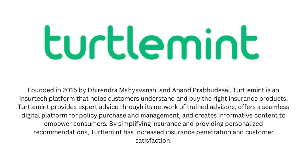 Turtlemint - Top 10 Insurtech Startups in India