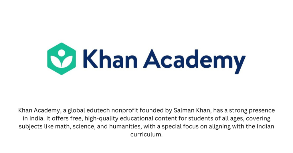 Khan Academy - Top 10 Edutech Startups in India