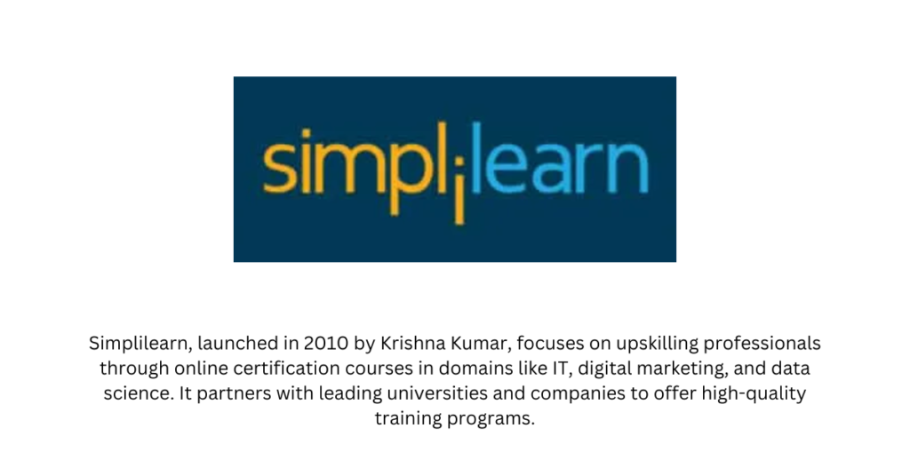 Simplilearn - Top 10 E-Learning Startups in India