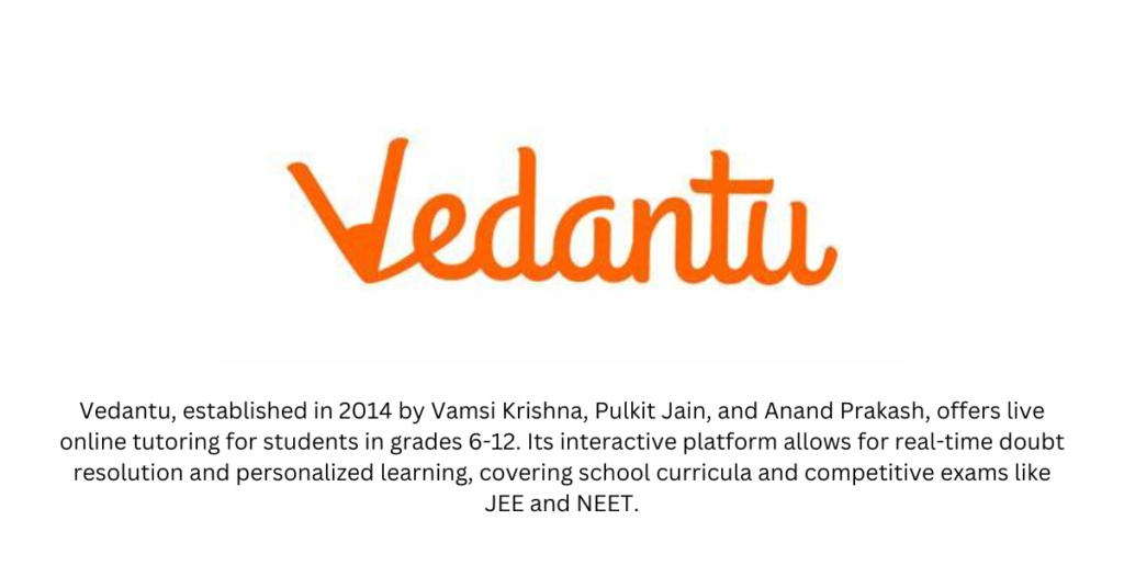 Vedantu - Top 10 E-Learning Startups in India