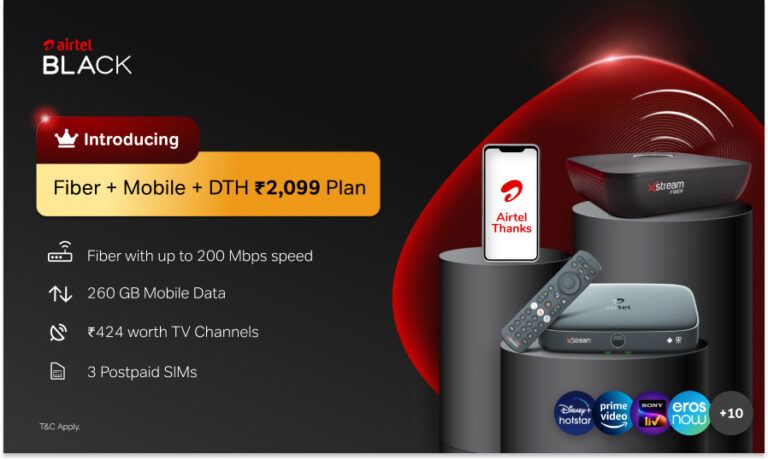 Airtel Black Bestseller Plan Revolutionizes Telecom with Bundled Postpaid, Broadband, and DTH Services