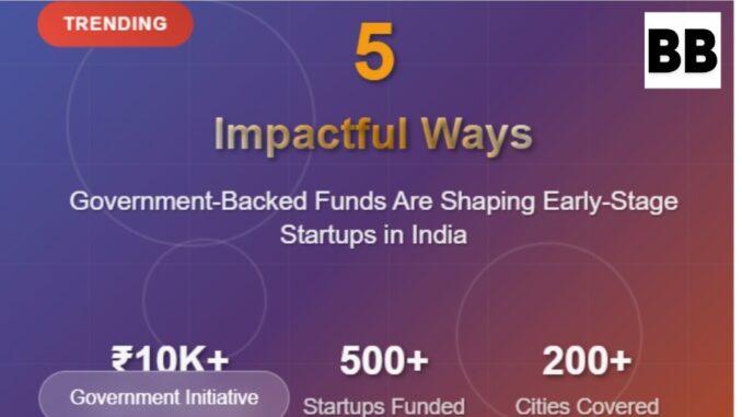 5 Impactful Ways Government-Backed Funds Are Shaping Early-Stage Startups in India 5 Impactful Ways Government-Backed Funds Are Shaping Early-Stage Startups in India